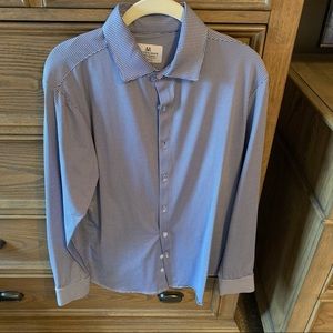 Mizzen & Main navy gingham dress shirt